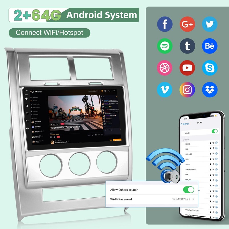 [2G+64G] Car Radio for Jeep Liberty 2008 2009 2010 2011