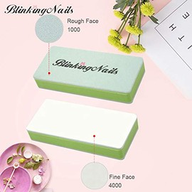 Nail Buffer File with Double Sides, Archivo Tampón de uñas de Doble Cara, Lima de Uñas con Doble Cara, Professional Nail Polishing Block 1000/4000 Gri