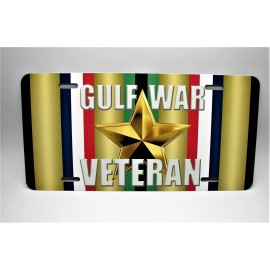 DIGIART INTERNATIONAL PERSIAN GULF WAR DESERT STORM VETERAN METAL CAR NOVELTY LICENSE PLATE AUTO TAG