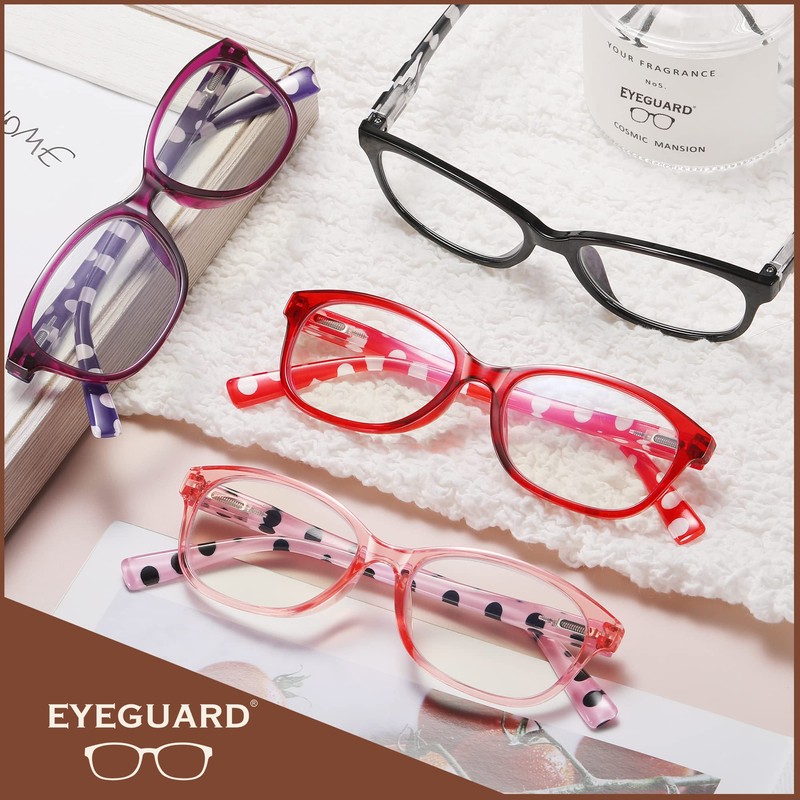 EYEGUARD Polka Dots Fashion Ladies Reading Glasses 4 Pairs Spring