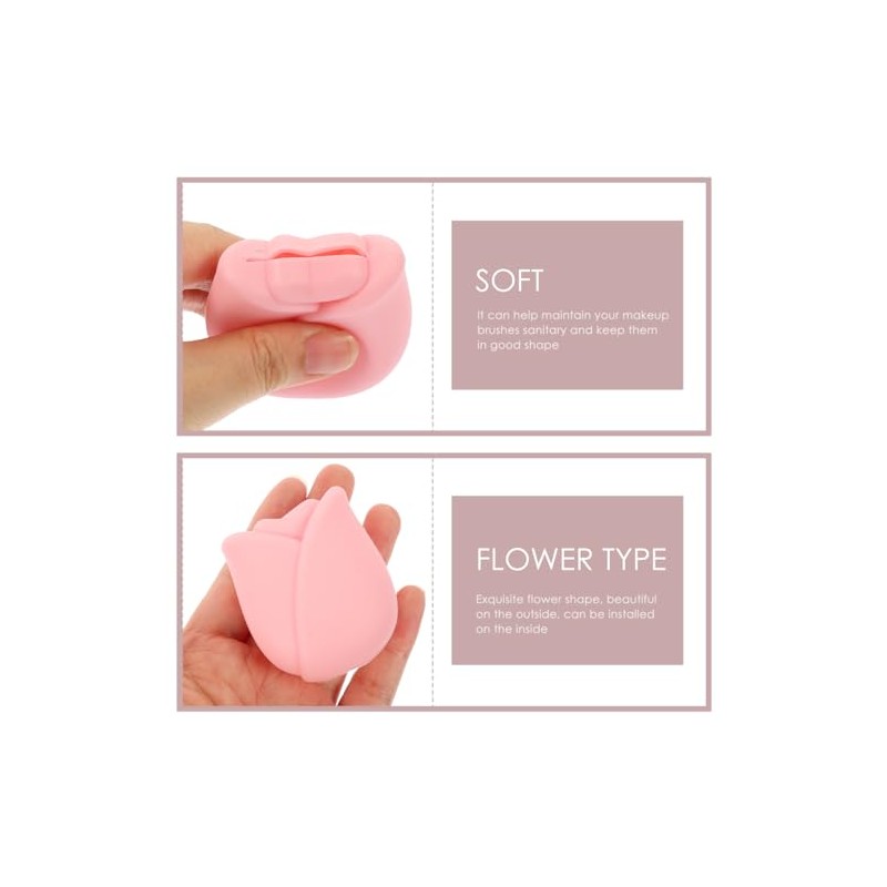 BESTYASH Protector De Brochas De Maquillaje De Silicona 6 Piezas