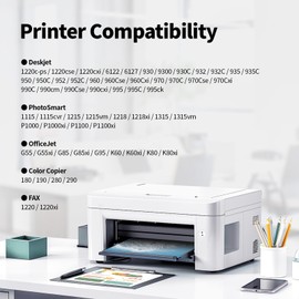 SANUNE 45 78 Ink Cartridge Replacement for HP 45 78 Ink Cartridge Combo Pack 45XL 78XL 51645A C6578AN for Color Copier 180 Deskjet 1100C 1220C 6122 930C 970C 990C Printer (1 Black 1 Tri-Color)
