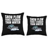 Snow Plow Family Stronger Than Winter Throw Pillow