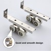 2pcs 4-Wheel Metal Sliding Track Pocket Door Roller Wheel Set