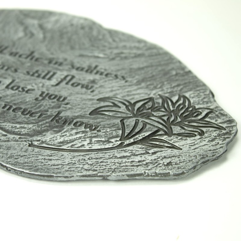 Cathedral Art Our Hearts Still Ache Memorial Garden Stone, Metal