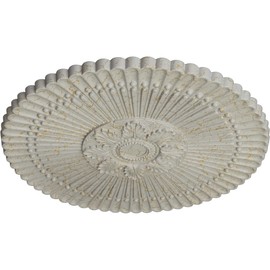 Ekena Millwork CM30NEPCC Nexus Ceiling Medallion, 30"OD x 1 1/4"P (Fits Canopies up to 2 3/4"), Hand-Painted Pot of Cream Crackle