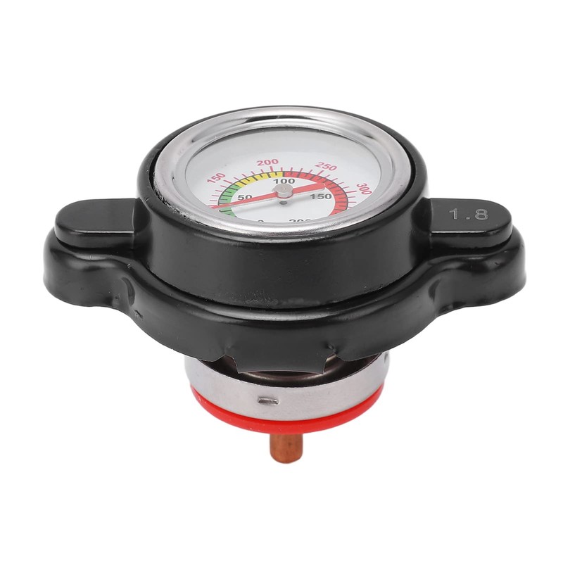 Radiator Thermometer Gauge Cap, High Pressure Radiator Cap with Temperature
