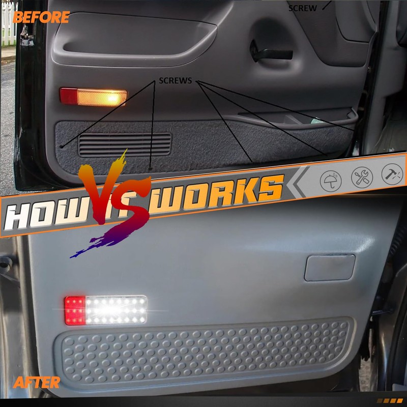 2pcs LED Panel Door Courtesy Interior Light For Ford F150