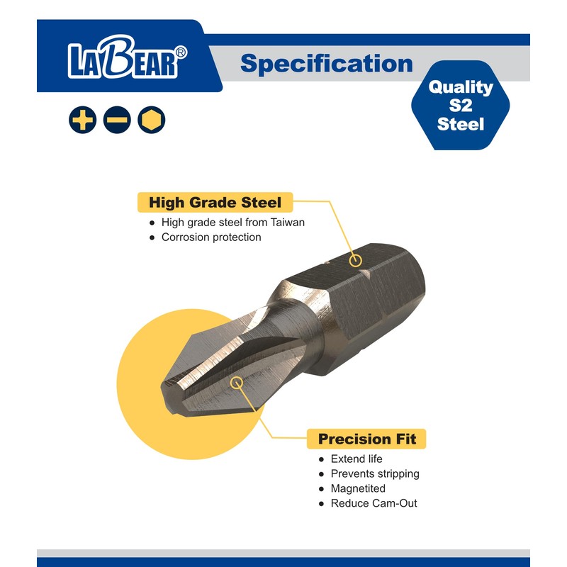 LABEAR- 3/8" Drive Gimbal Ratchet with 1/4" bit holder, Palm