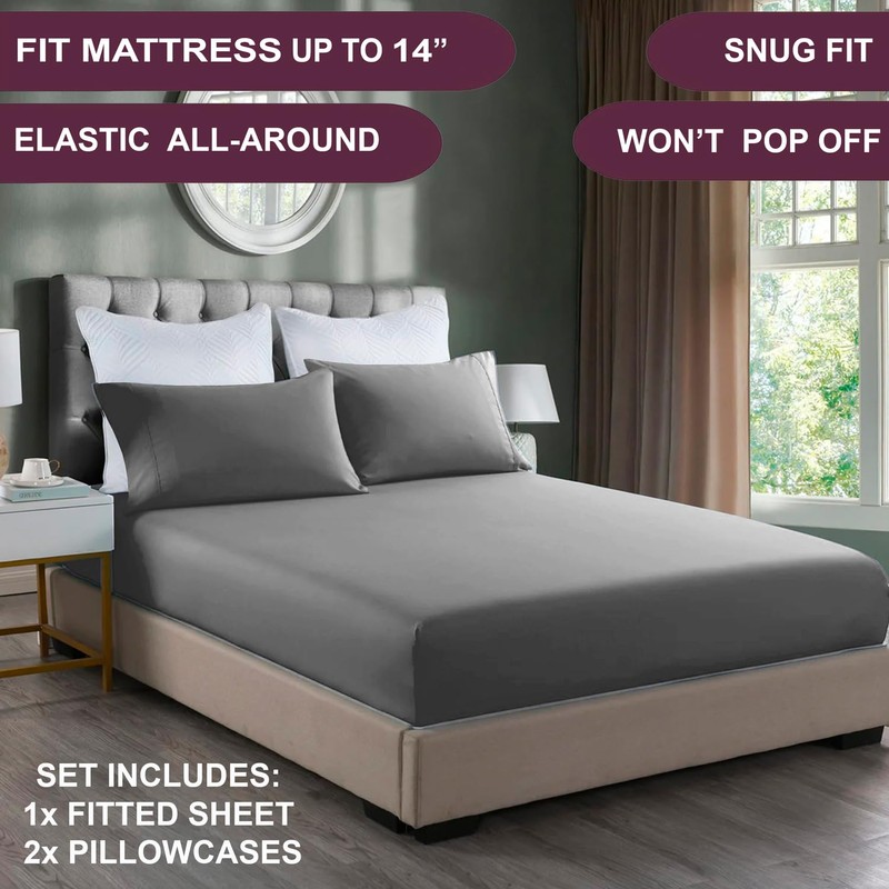 NIM TEXTILE Luxury Sheets 1600 TC Softness Deep Pocket 3pc