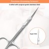 CGBE Professional Curved Tip Cuticle Scissors Stainless Steel Silver
