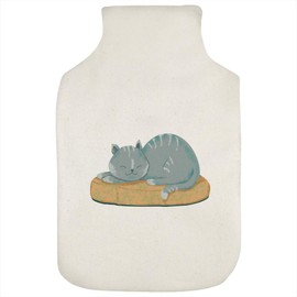 'Cute Grey cat' Hot Water Bottle Cover (HW00031552)