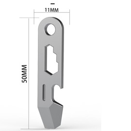 Hamans EDC Pry Bar Keychain Bottle Opener Multi Tool Small EDC Pry Bar for Keychains
