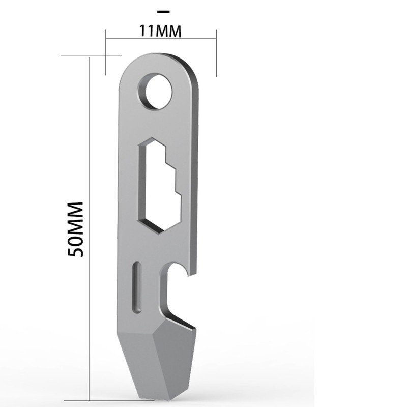 Hamans EDC Pry Bar Keychain Bottle Opener Multi Tool Small