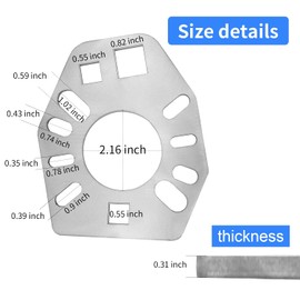 Stainless Steel Pinion Yoke Wrench Tool,Suitable for Various Styles of Yokes,Axles,Flanges;Fits for Most Sockets Extra 1/2" Hole;Strength Puller Suitable for loosening nuts flanges