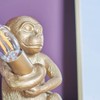MiniSun Modern Metallic Gold Painted Baby Monkey Design Table Lamp