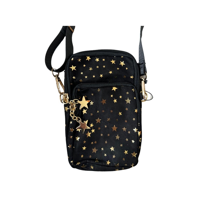 Love EMVY Midnight Sparkle Stars Phone Bag Crossbody with adjustable