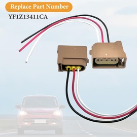 CSMATEYEAH 2 Pcs Turn Signal Socket Pigtail Connector with Wire Harness Compatible with Ford F-150 F-250 for Lincoln for Mercury 2003-2019 Replace YF1Z13411CA