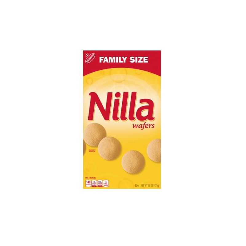 Nilla Wafers Cookies, Vanilla Wafers, Family Size, 15 oz (Pack