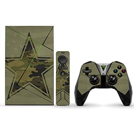 MightySkins Skin Compatible with NVIDIA Shield TV (2017) Pro - Army Star | Protective, Durable, and Unique Vinyl Decal wrap Cover | Easy to Apply, Remove, and Change Styles | Made in The USA