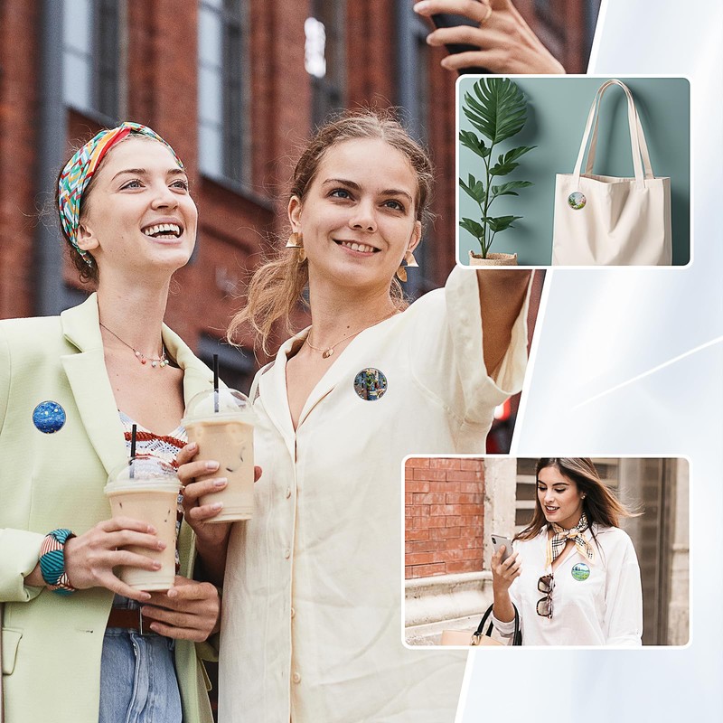 100 Pcs Sublimation Blank Buttons Pins Bulk, 2.5 cm DIY