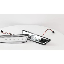YLT Auto Fits 2003-2007 INFINITI G35 Couple White LED Clear Lens Bumper Side Marker Light