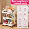 SUNALLY Makeup Cart Organizer with Drawers, Floor Skincare Organizers Vanity