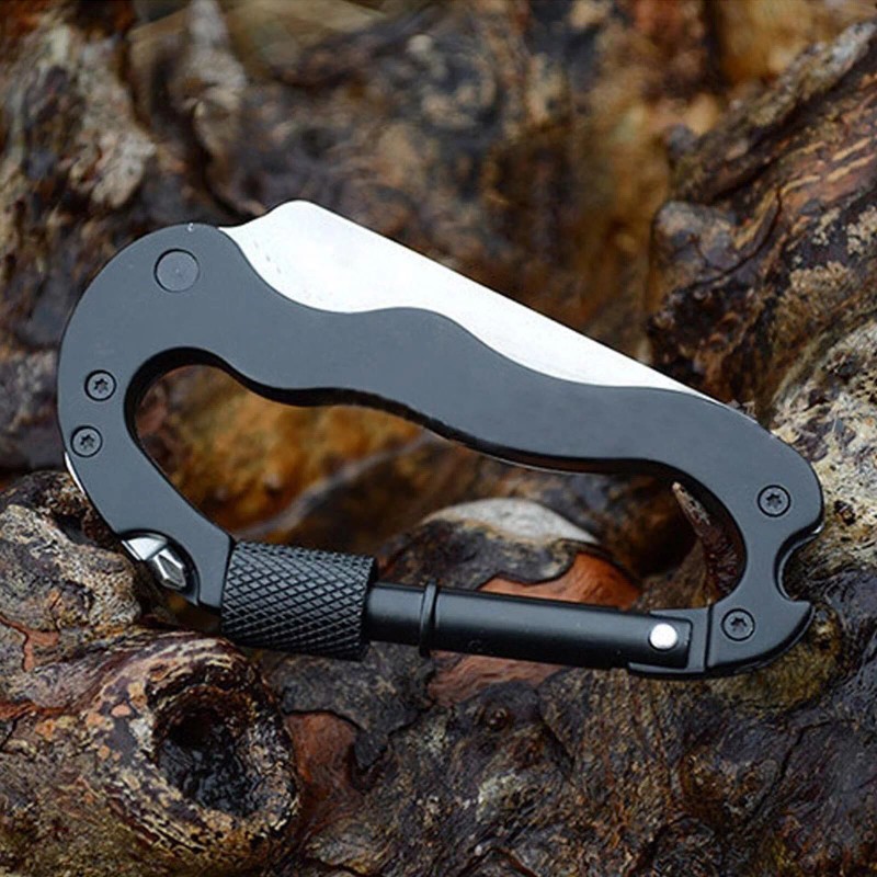 yellowprice STEEL CARABINER Small Snap Spring Clip Hook KARABINER CAMPING