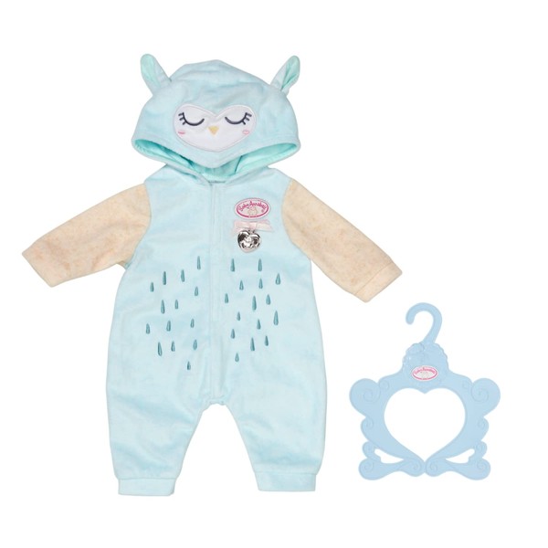 Baby Annabell 706725 Owl Onesie-to Fit 43cm Dolls-Set Includes Cute Hood and Clothes Hanger-Suitable for Children Aged 3+ years-706725