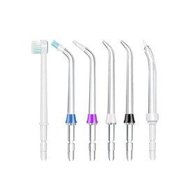 HotoPink 6PCS Replacement Jet Tips for Waterpik, Replacement Oral Irrigator Nozzle Set Compatible with Waterpik, Durable Classic Jet Tips, Periodontal Tips for Cleaning Braces Teeth and Gum