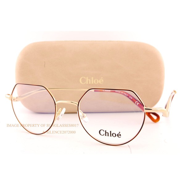 Brand New Chloe Eyeglass Frames CE 2156 757 Yellow Gold/Havana For Women 49mm
