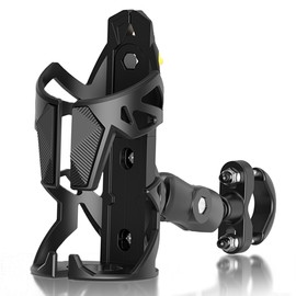 Bike Water Bottle Holder, Motorcycle Cup Holder 360 Degrees Rotation, Adjustable Bicycle Drink holder fit 2.67-3.07in Bottle, Water Bottle Holder for Motorbike Bicycle Stroller Golf Cart