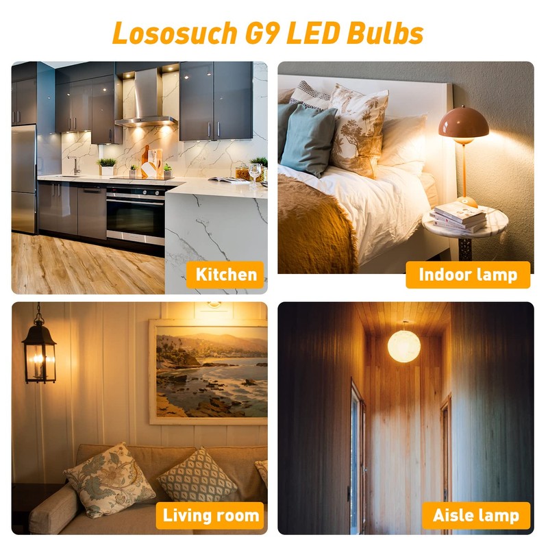 Lososuch G9 LED Bulbs Dimmable 3W (T4 30W 25W 20W