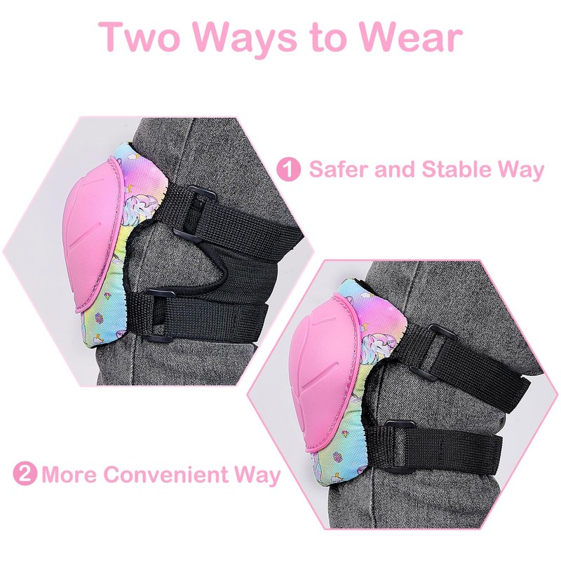 Unicorn Castle Knee and Elbow Pads Wrist Guards Set for