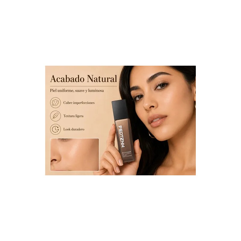 Base Maquillaje Feotznw Mate Tono Natural 30g Larga Duración