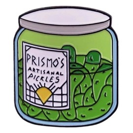 Prismo's Artisanal Pickles Jar Prismo The Wishmaster Old Man Reflective Prism Art Adventure Time Cartoon TV 1.25" Enamel Pin Badge
