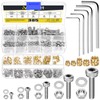 Mardatt 385 Pieces M2 M2.5 M3 M4 M5 Brass Threaded