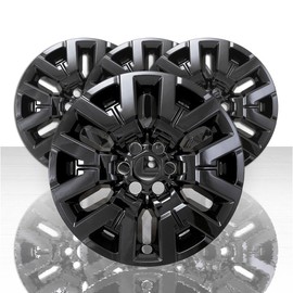 Set of 4 17" 6 Y Spoke Snap-On Wheel Skins for Nissan Frontier SV 2022-2025 - Gloss Black