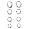 4 Pairs Small Hoop Earrings for Women Stainless Steel Post