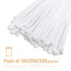 200mm x 2.5mm White Plastic Cable Ties Nylon Cable Ties