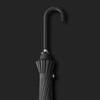 16 Bone Long Handled Umbrella Leather Handle Rain and Shine