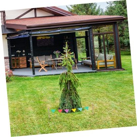 IWOWHERO 12pcs Stainless Steel Marker Stakes Property Line Markers Outdoor Landmarks Stainless Essential for Accurate Measurements