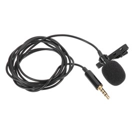Levemolo 1.5m Replacement Lapel Mic Mini Recording Microphone for Smartphones Tablets Laptops Cameras for Video Vlogging Interviews