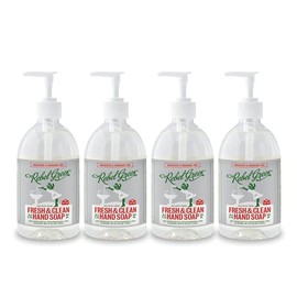 Rebel Green Liquid Hand Soap - Moisturizing Natural Bathroom & Kitchen Liquid Soap - Gentle Household Hand Wash (Unscented, 16.9 Fl Oz (Pack of 4))
