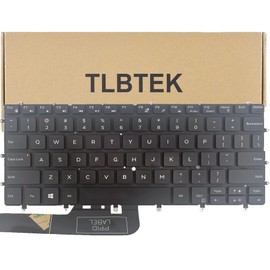 TLBTEK Backlight Keyboard Replacement Compatible with Dell XPS 13 9317 9305 9370 P82G 9380 Series Laptop