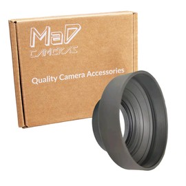 MaD Cameras 52mm Collapsible Rubber Lens Hood Ideal for Nikon SLR Cameras - Screw On – Circular