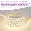 30 PCS LED Strip Light Clips with Fitting Screws, Waterproof