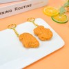 Aczyqws Simulation chicken nugget model key chain, children's food and