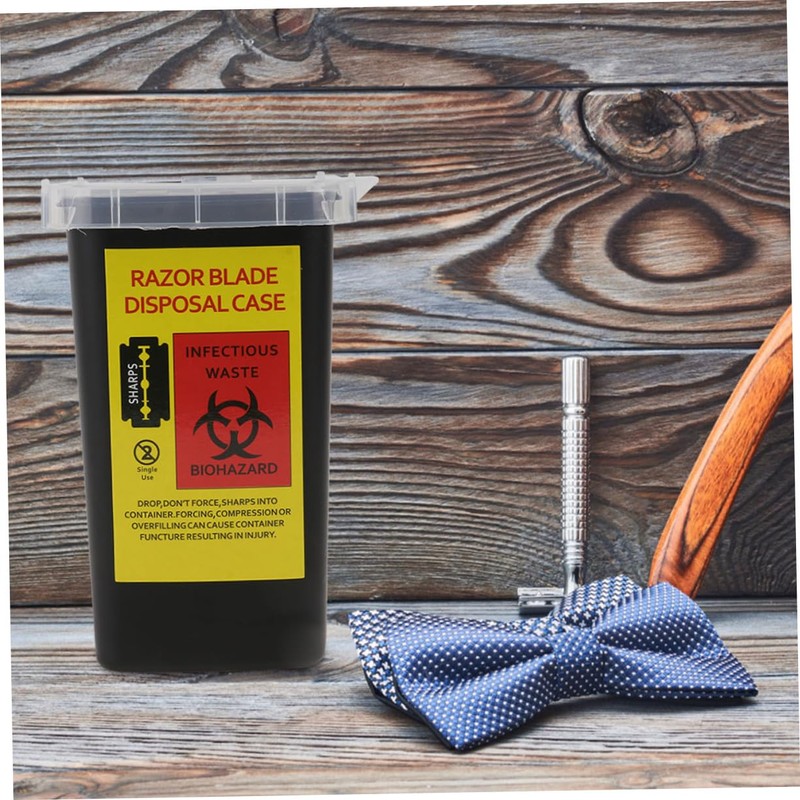 TOVINANNA Barbershop Blades Box Razor Blade Dispenser Box Razor Disposal