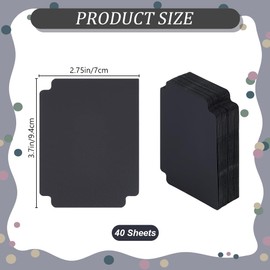 CRASPIRE Trading Card Dividers Black Card Separator Card Sorting Tray Plastic Card Dividers Board Game Card Separator Card Deck Box Dividers for Game Organizer Storage 40sheets 2.75 x 3.7 Inch